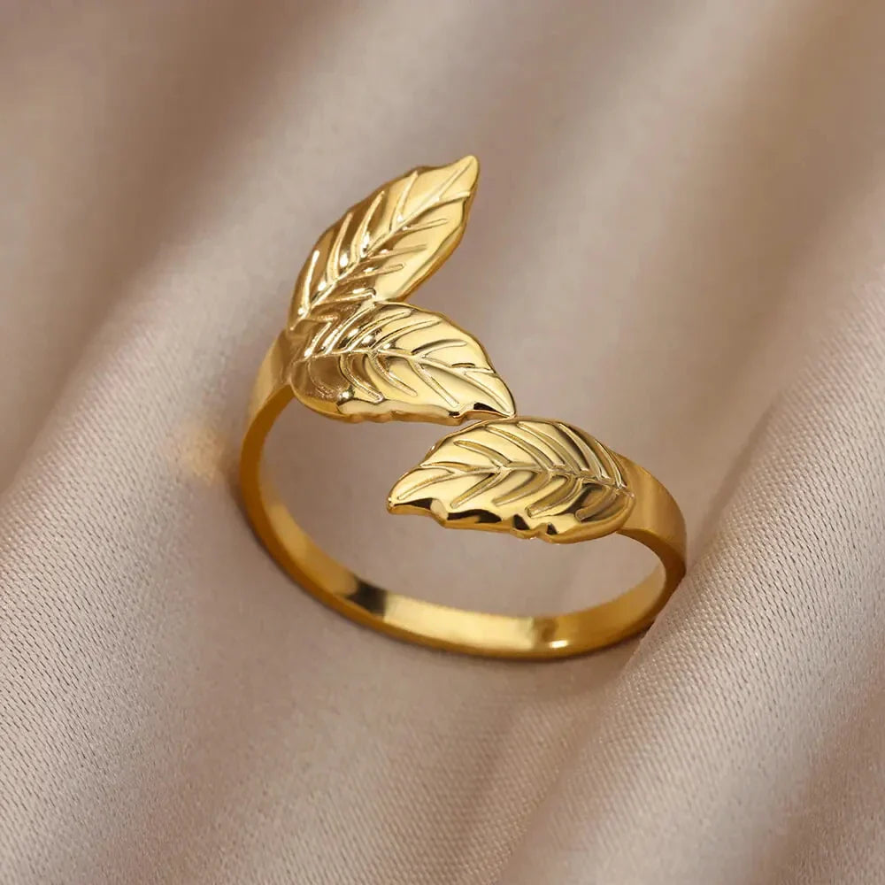 Gold Color Stainless Steel Multi Layer Rings for Women Hollow out Open Finger Ring Fashion Wedding Party Jewelry Gift 2024 New