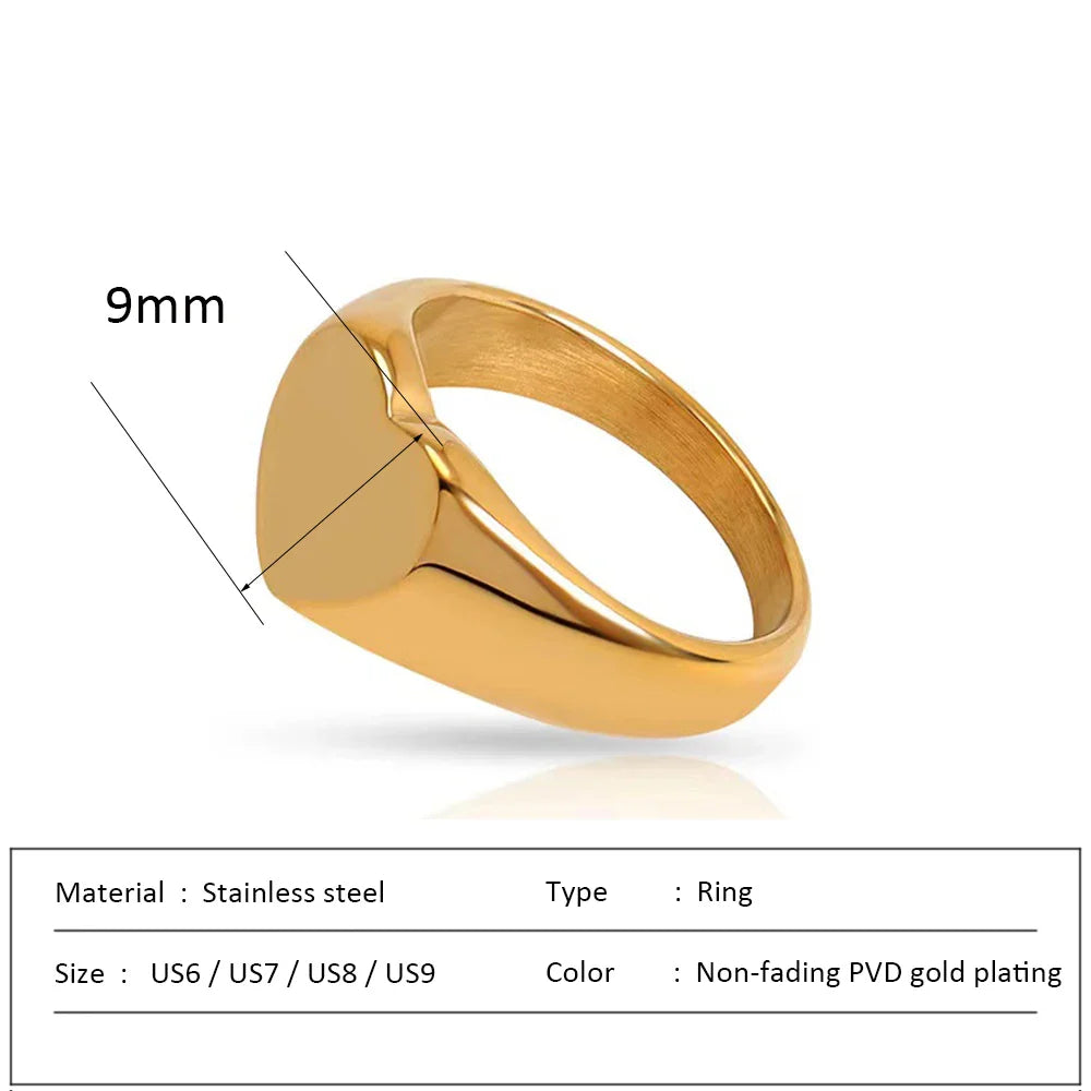 Romantic Stainless Steel Ring for Woman Heart Shaped Birthday Gift Wedding Rings Luxury Quality Jewelry Wholesale Dropshipping