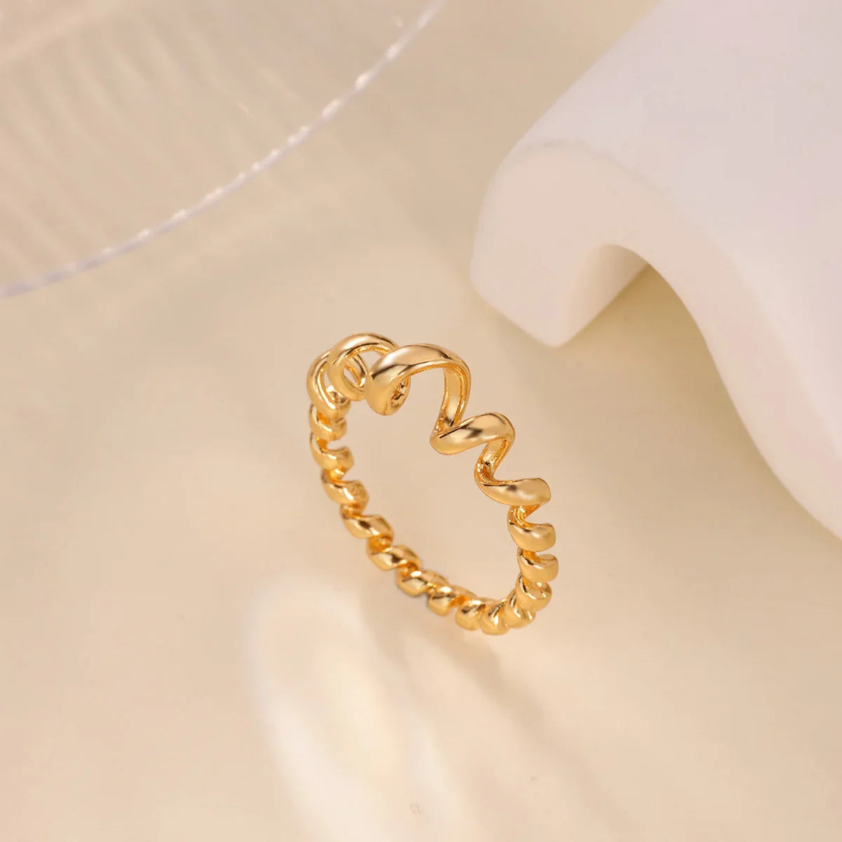 Luxury Zircon Geometric Twist Ring For Women Stainless Steel Gold Color Vintage Finger Ring 2026 Fashion Wedding Couple Jewelry