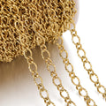 1Meter/Pack 304 Stainless Steel Knot Gold Steel Color Handmade Chains for DIY Necklace Bracelets Jewelry Making Accessories