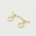 4 Sets 14K/18K Gold Color Plated Brass O Toggle Clasps Connector for DIY Bracelet Necklace Jewelry Making Findings Accessories