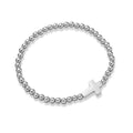 NEWBUY High Quality Non-Fading Stainless Steel Jewelry Silver/Gold Color Beads Cross Charm Bracelets For Women Men