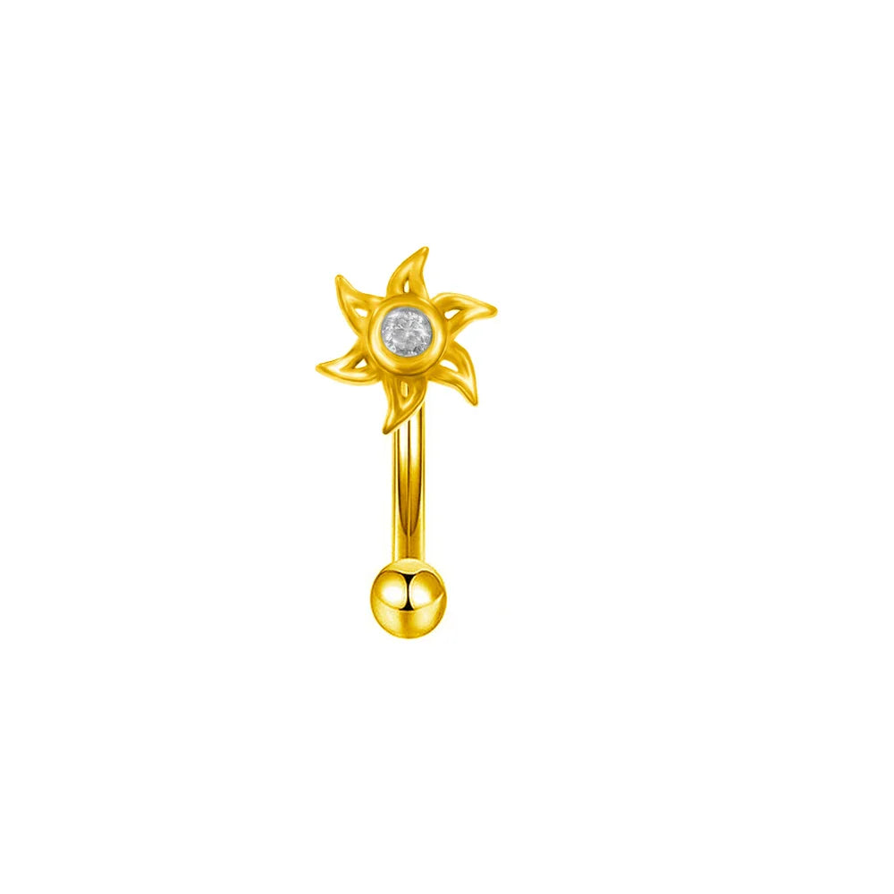 Rook piercing Butterfly Ear Cartilage Eyebrow Tragus Helix Piercing Stud Curved barbell Wholesale Body  Jewelry