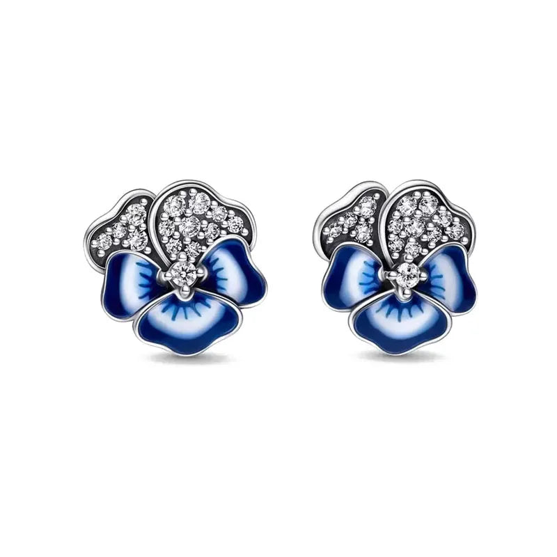 Christmas 925 Silver Daisy Flower Stud Earrings, Fit Women's Festival Exquisite Charm Jewelry Gifts