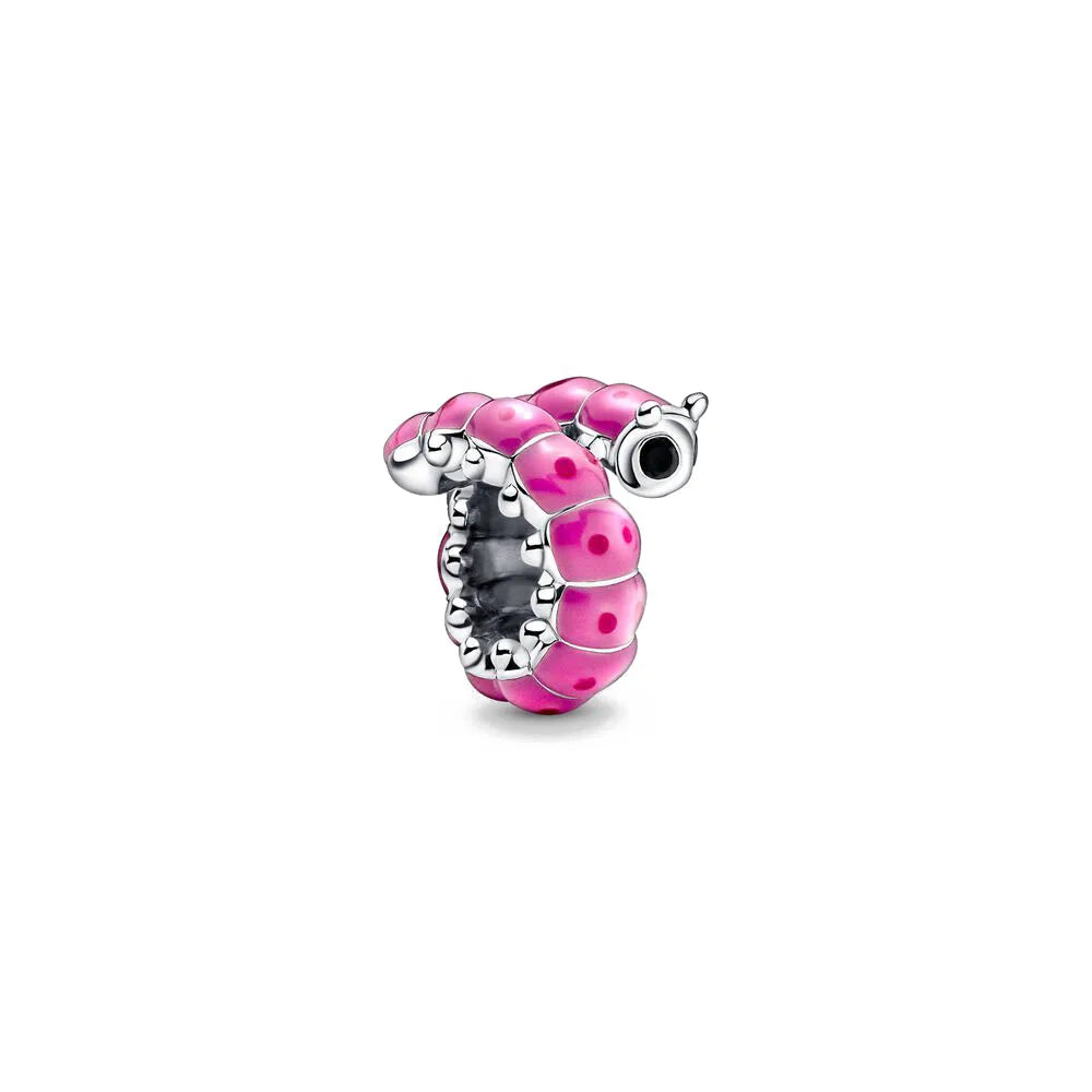 European New 925 Sterling Silver Spring New Pink Flower Ballon Cat Diy Beads Charm Fit European S925 Bracelet Bangles