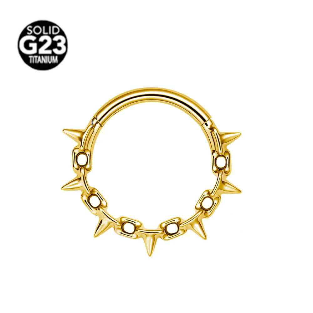 G23 Titanium Bee Septum Nose Ring Piercing Body Jewelry 16G Moon Segment Snake Clicker Helix  Ear Cartilage Heart Daith Hoop