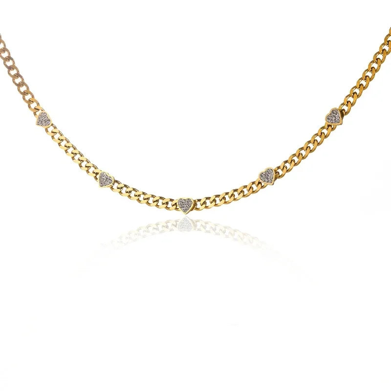 Luxury Zircon Butterfly Pendant Necklaces For Women Stainless Steel Gold Color Chain Collar Necklace 2025 New Wedding Jewelry