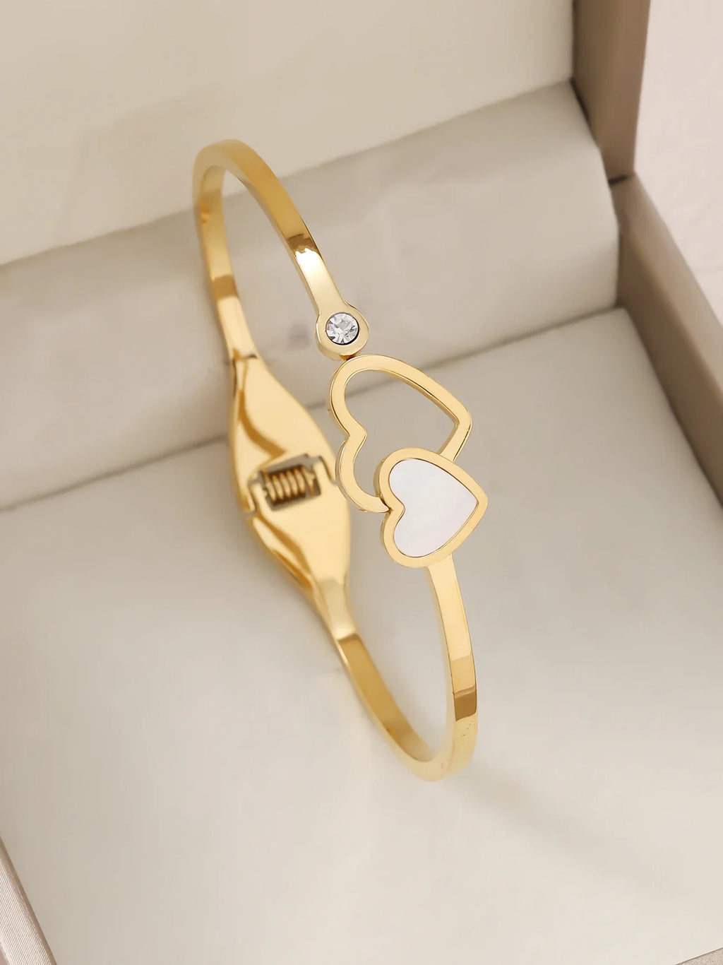 1pieces/set women's wedding jewelry party holiday Valentine's Day gift stainless steel bracelet plated with 18K gold bracelet