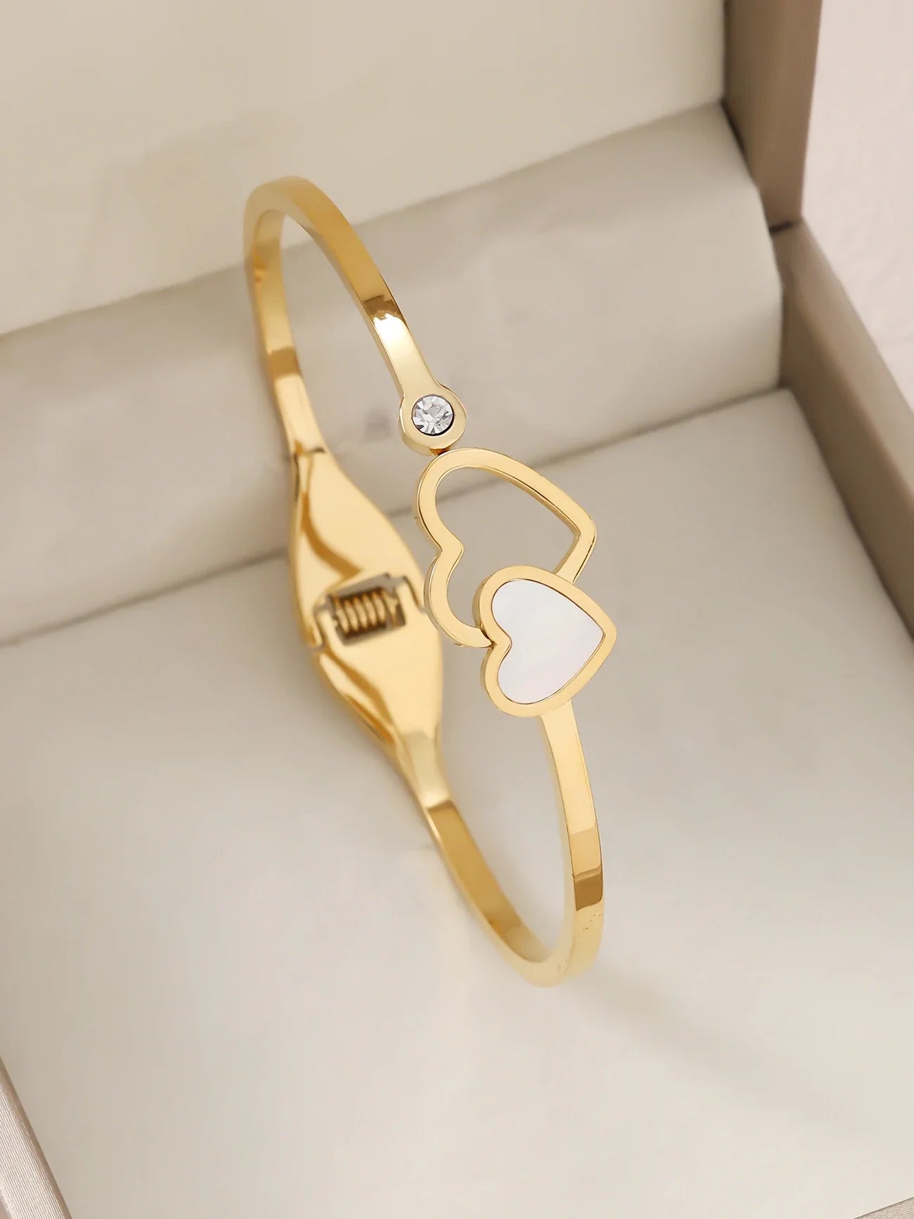 1pieces/set women's wedding jewelry party holiday Valentine's Day gift stainless steel bracelet plated with 18K gold bracelet