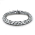 MINTYBOX S925 Sterling Silver All Moissanite Tennis Bracelet for Women D VVS1 Diamond Gold Plated Luxury Wedding Fine Jewelry