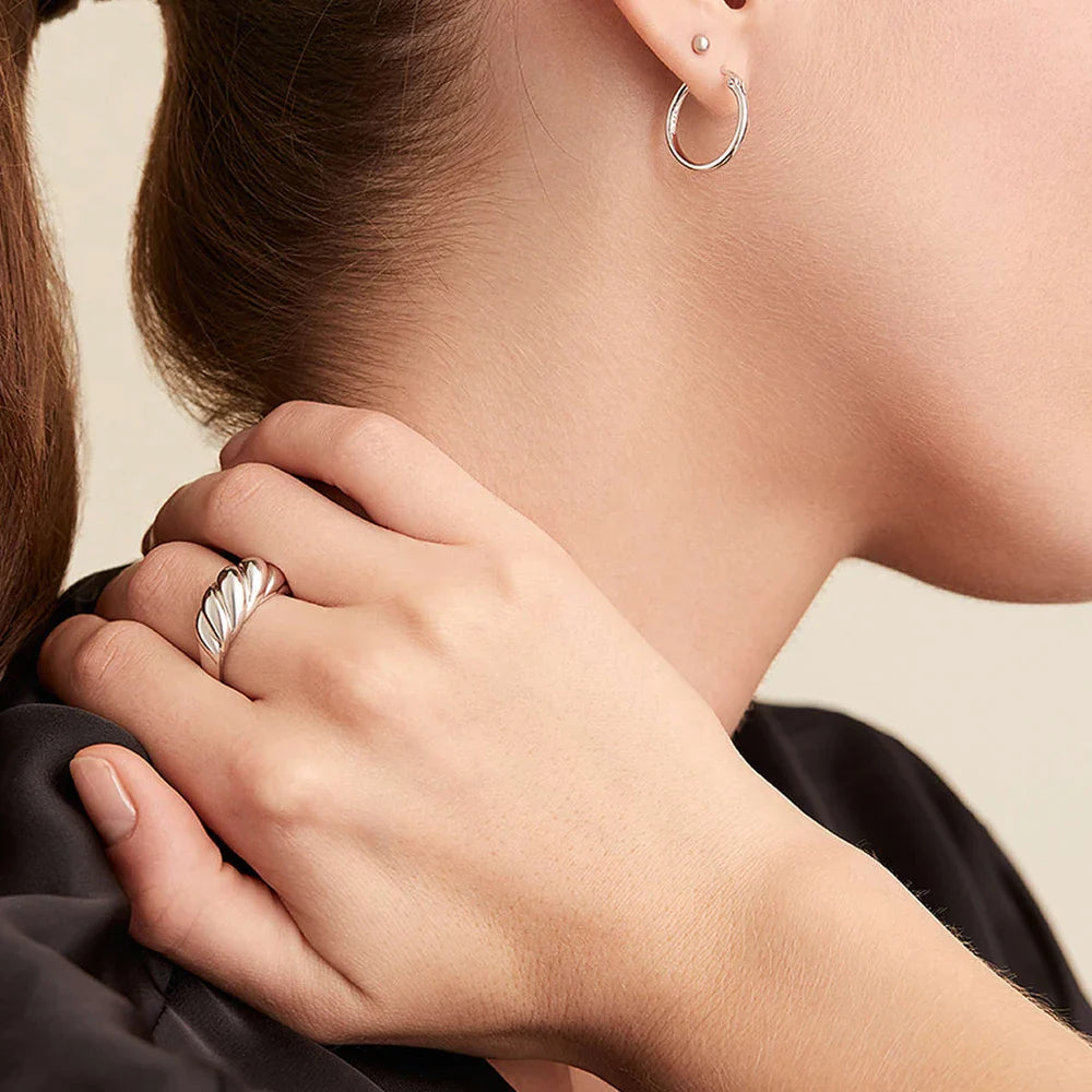 SUNIBI Stainless Steel Ring for Women And Men Classic Gold Color Simple Fashion Style Texture Rings Couple Wedding Jewelry