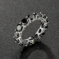 NeeTim 5mm Full Moissanite Ring for Woman Wedding 925 Sterling Silver Rings Lab Diamond Engagement Eternal Band Fine Jewelry