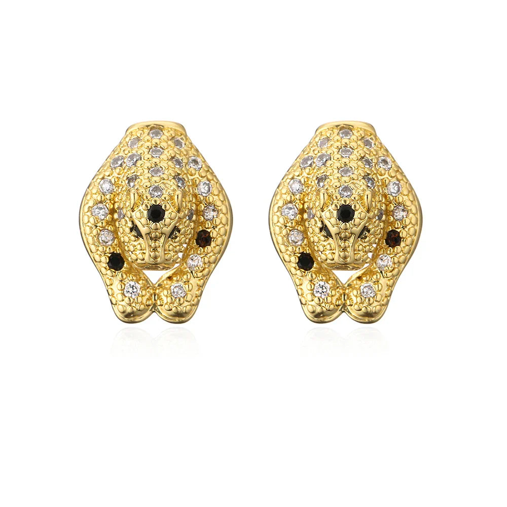 NEWBUY Fashion Gold Color Animal Dangle Earrings For Women Unique Design Leopard Earring Statement Female Party Jewelry