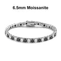 NeeTim Black and White All Moissanite Tennis Bracelets for Women Man s925 Sterling Silver Plated White Gold Hip Hop Bracelet