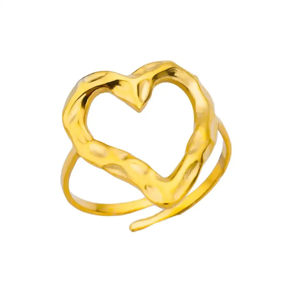 Zircon Little Heart Rings For Women Minimalism Heart Ring Stainless Steel Finger Dainty Ring Valentine Gifts Free Shipping