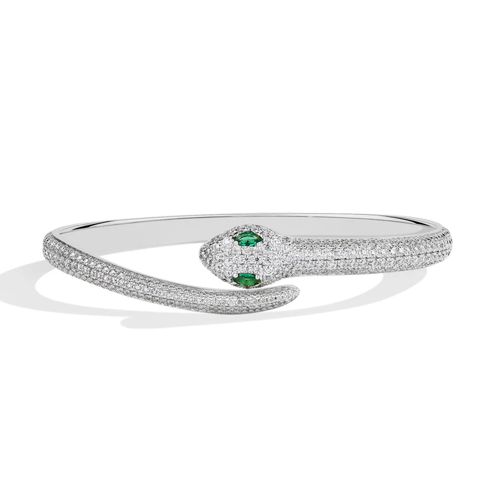 MINTYBOX Snake S925 Silver Moissanite Bracelets for Women Lab Diamond 16-19cm 18k Gold Plated Wedding Luxury Fine Jewelry Gift