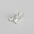 925 Sterling Silver Butterfly Hoop Earrings for Women Shiny CZ Gold Silver Jewelry Gifts