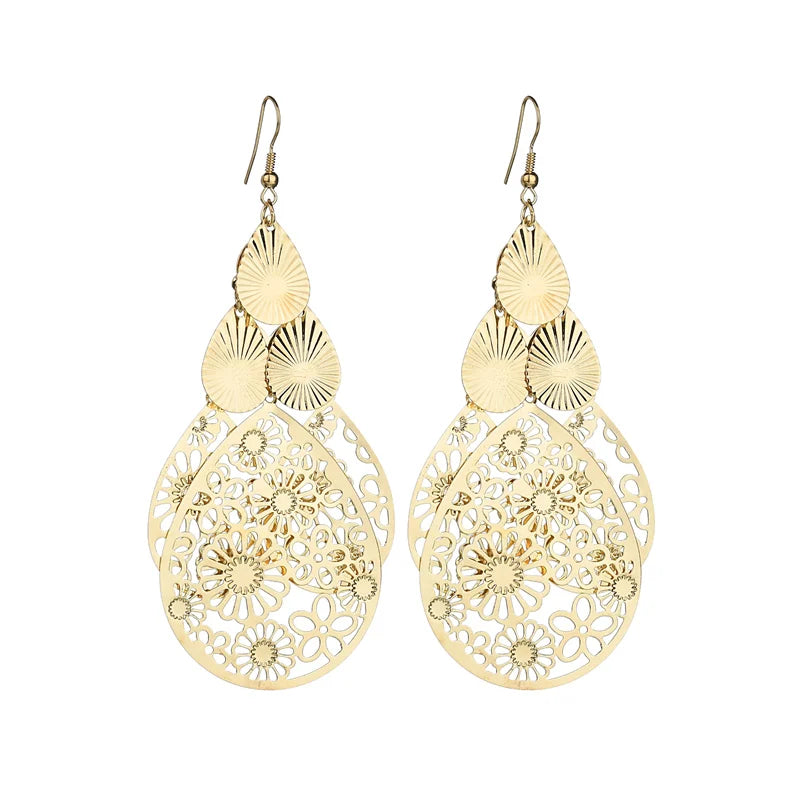 Floating Earrings Valentine's Day Love Pendant Earrings Elegant Long Women's Floating Hook Earrings Exaggerated Metal Pendant