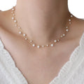 Stainless Steel Temperament Pearl Chain Choker Necklace for Women Waterproof Collar Jewelry Bijoux Gift