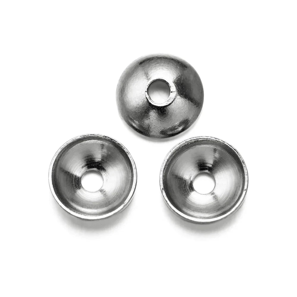 50pcs 3 4 5 6 8mm Stainless Steel Round Bead Caps Spacer Beads End Cap Connectors For DIY Necklace Jewelry Making Accessories