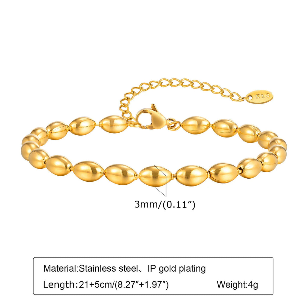 Stainless Steel Pearl Anklets Bracelet for Women, 18k Gold Plated  Foot Chain Adjustable Stackable Bracelets on Leg Jewelry