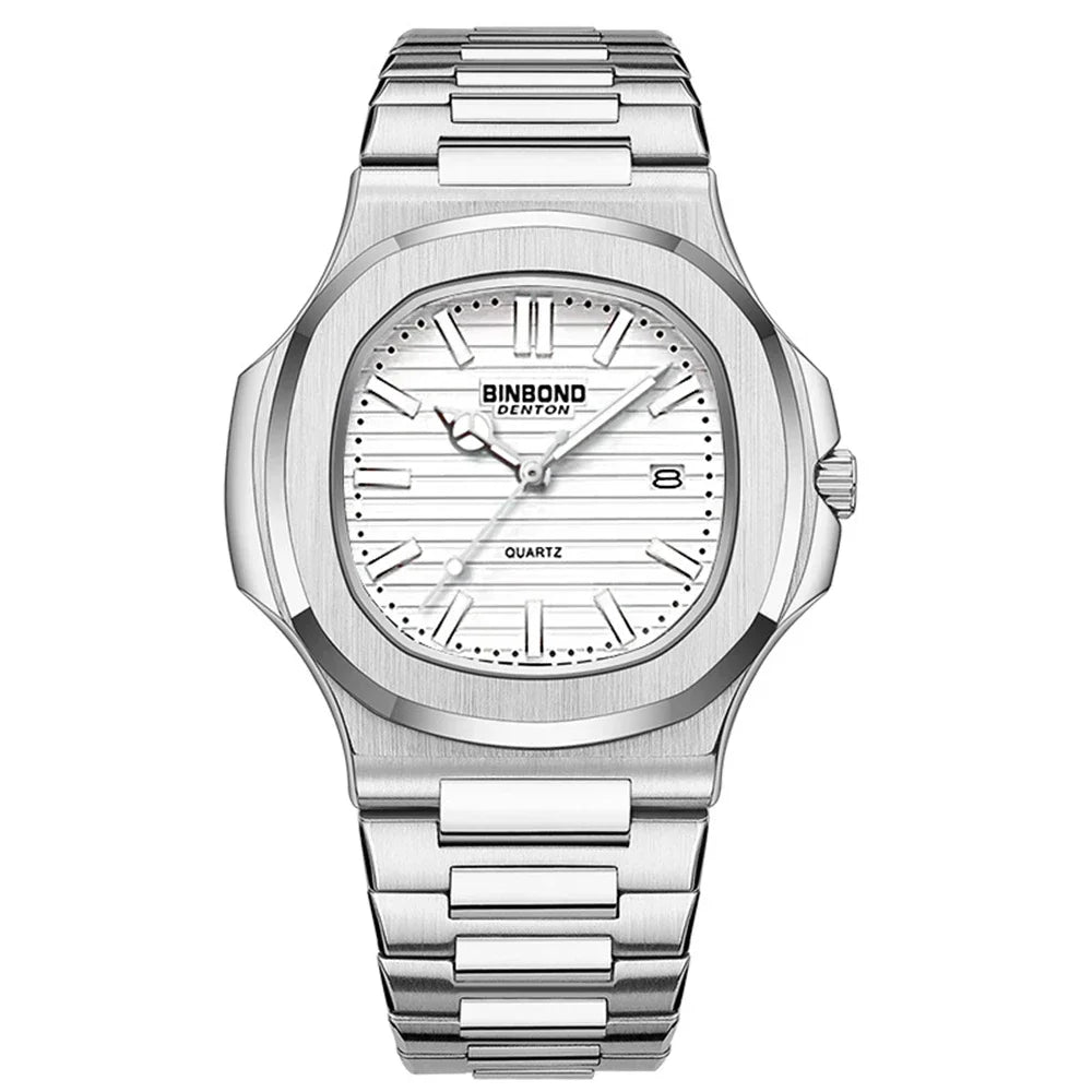 New Casual Business Fashion Quartz Wristwatches Rose Gold Clock Men Luxury Watch Automatic Watches Mens Black Relogio Masculino
