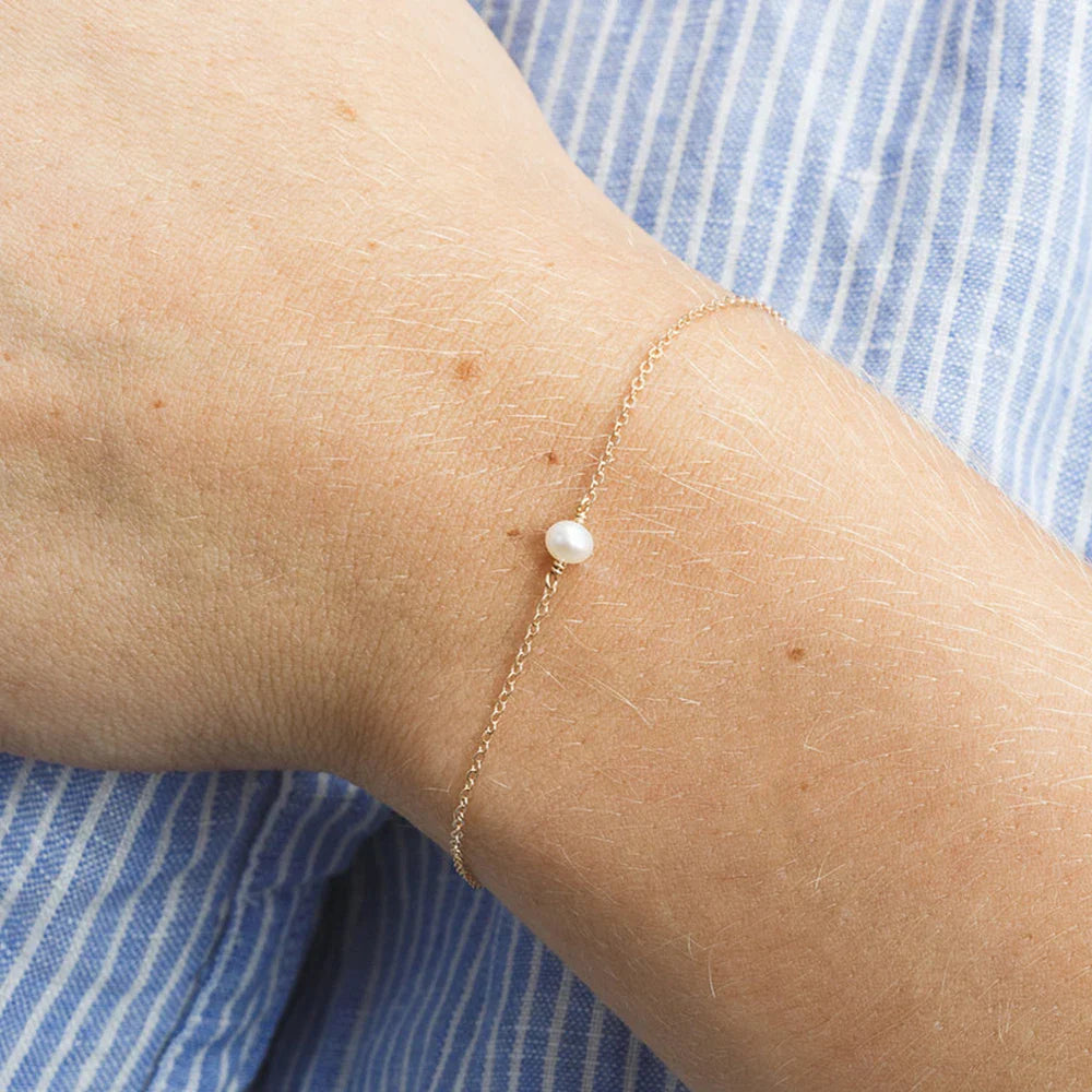 Minimalist Stainless Steel Bracelets for Women Sea Imitation pearls Bracelet Women Charm Bracelet Jewelry