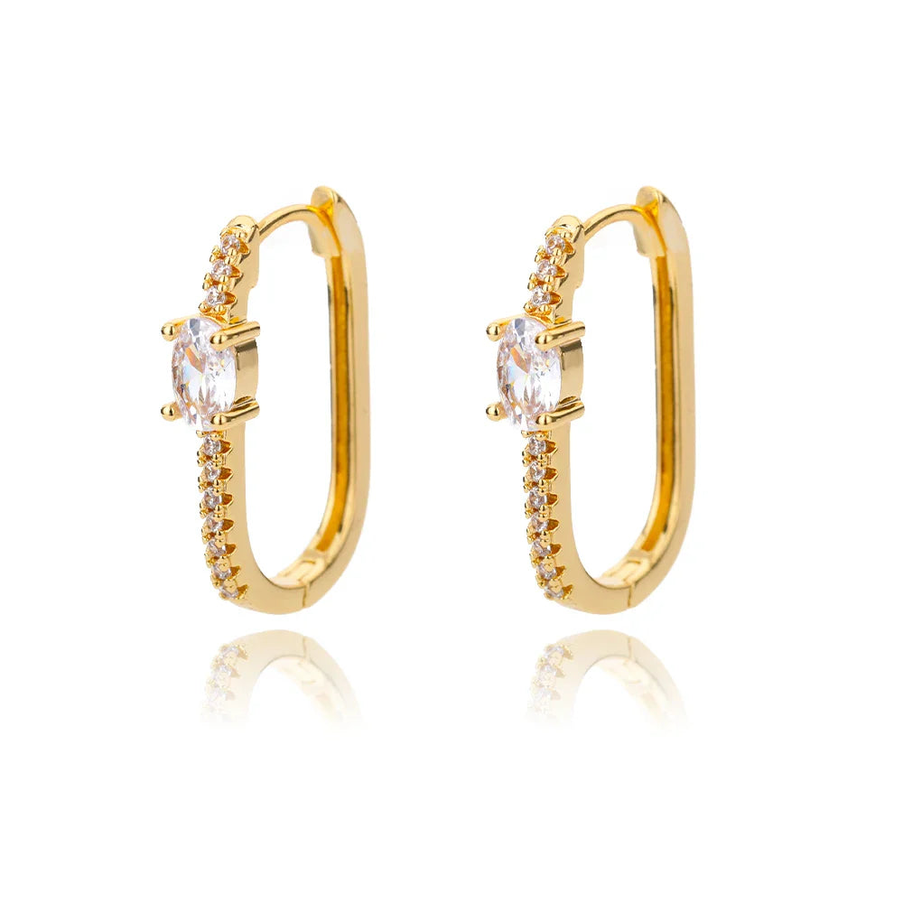 Minimalist Zircon Round Earring For Women Stainless Steel Irregular Earring Fashion Party Wedding Jewelry Gift Bijoux Femme 2022