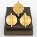 New Design Earrings Jewelry Set for Women Fashion 18k Gold Plated Copper Resizable Ring and Earrings for Dubai Retro Jewelry