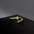 925 Sterling Silver Zircon Star Adjustable Rings For Women High Quality Jewelry Accessories Wholesale  Jewellery Argent 925