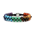Chakra Treatment Crystal Bracelet Yoga Stone Adjustable Beads Bracelet Meditation Relaxation Anxiety Women's Bracele