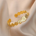 Snake Bangle Bracelet For Women Stainless Steel Opening Gold Plated Opening Bangle Animal Aesthetic Jewelry pulseras mujer