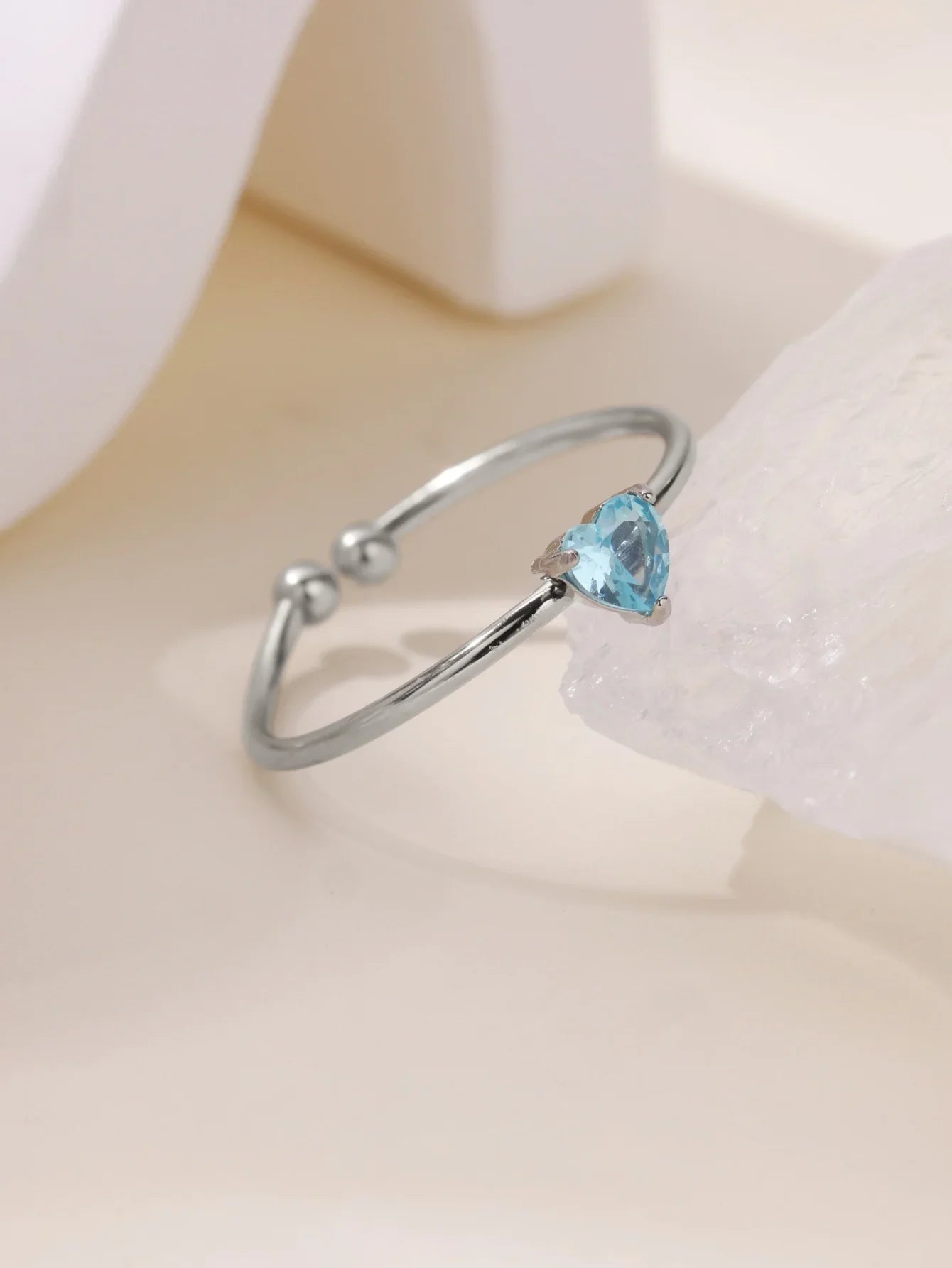 Fashion Zircon Heart Birthstone Rings For Women Stainless Steel Gold Color Birthstone Ring  Aesthetic Wedding Jewelry Gift