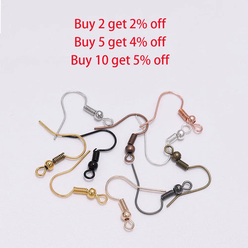 100pcs 17x20mm Earring Findings Earrings Clasps Hooks Fittings DIY Jewelry Crafts Making Alloy Hook Drop Earrings Accessories