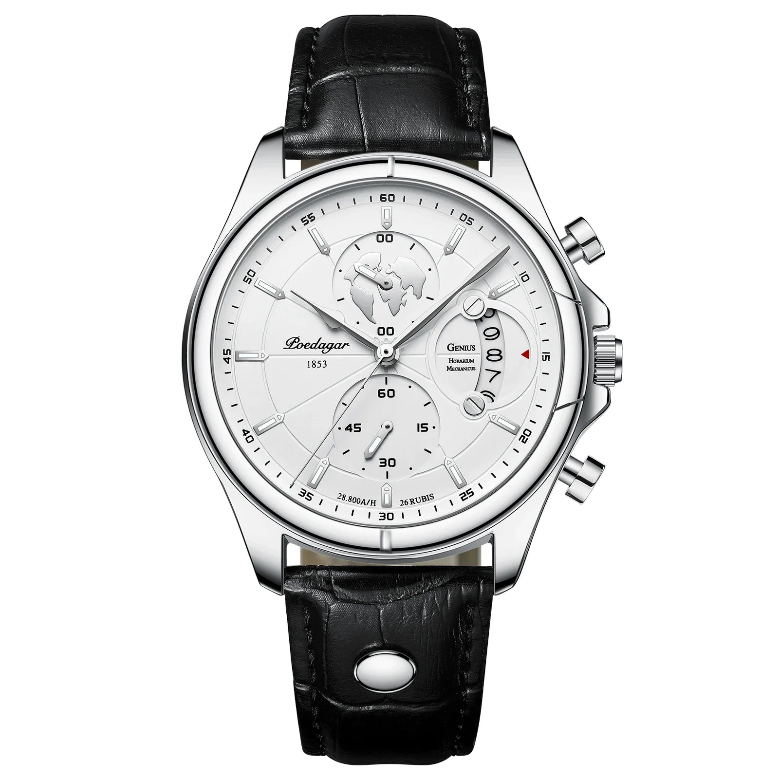 POEDAGAR Luxury Man Wristwatch Chronograph Date Waterproof Leather Men Watch Casual Quartz Men's Watches Sports Male Clock Reloj