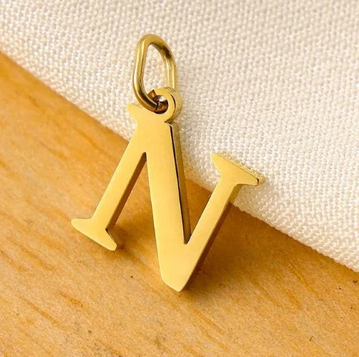 SUNIBI 26 Letters Stainless Steel Cut Alphabet Pendant for DIY Woman Necklace Ladies Jewelry Accessories Wholesale Dropshipping