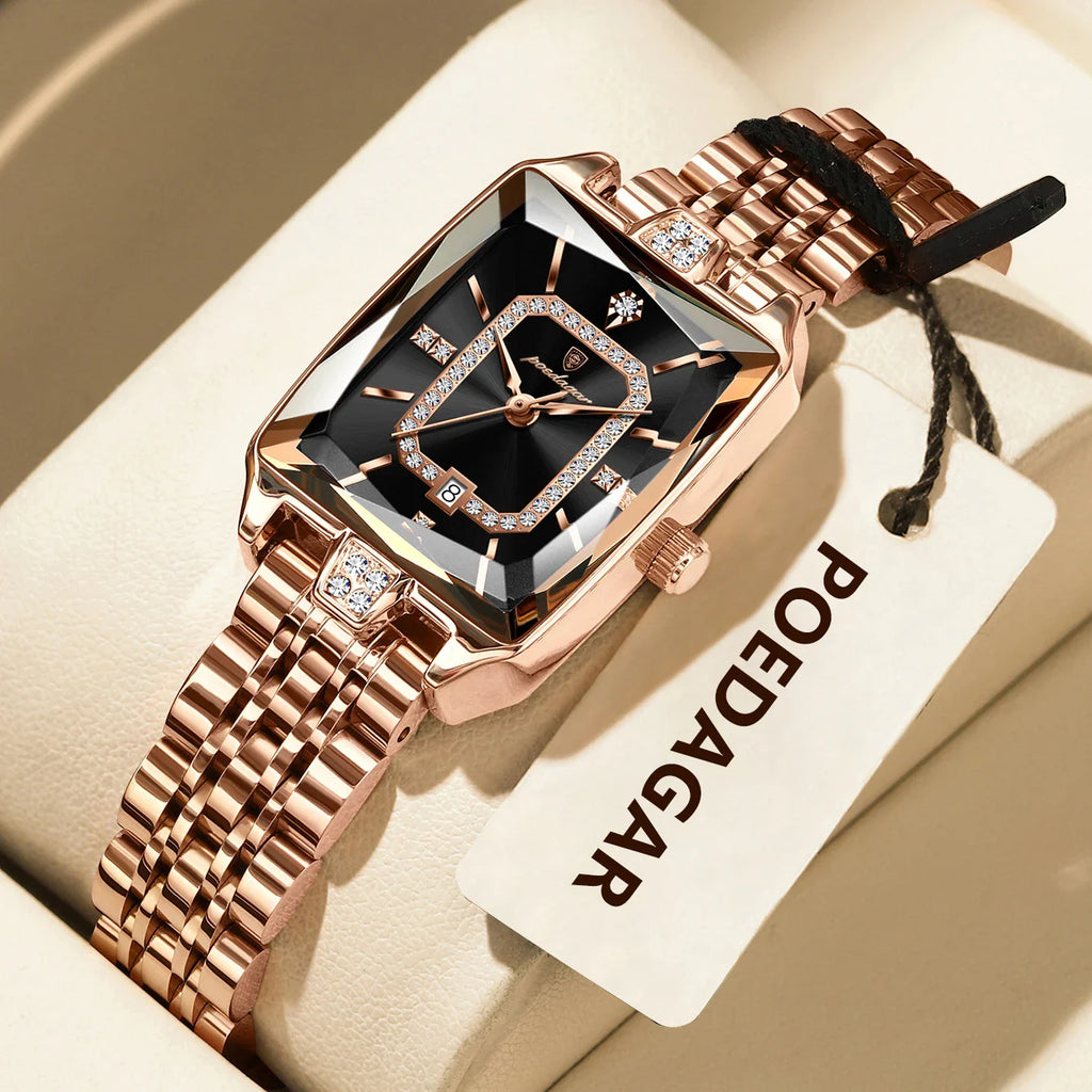 POEDAGAR Luxury Brand Ladies Wristwatch Waterproof Stainless Steel Date Women Watch Casual Fashion Quartz Women’s Watches Reloj