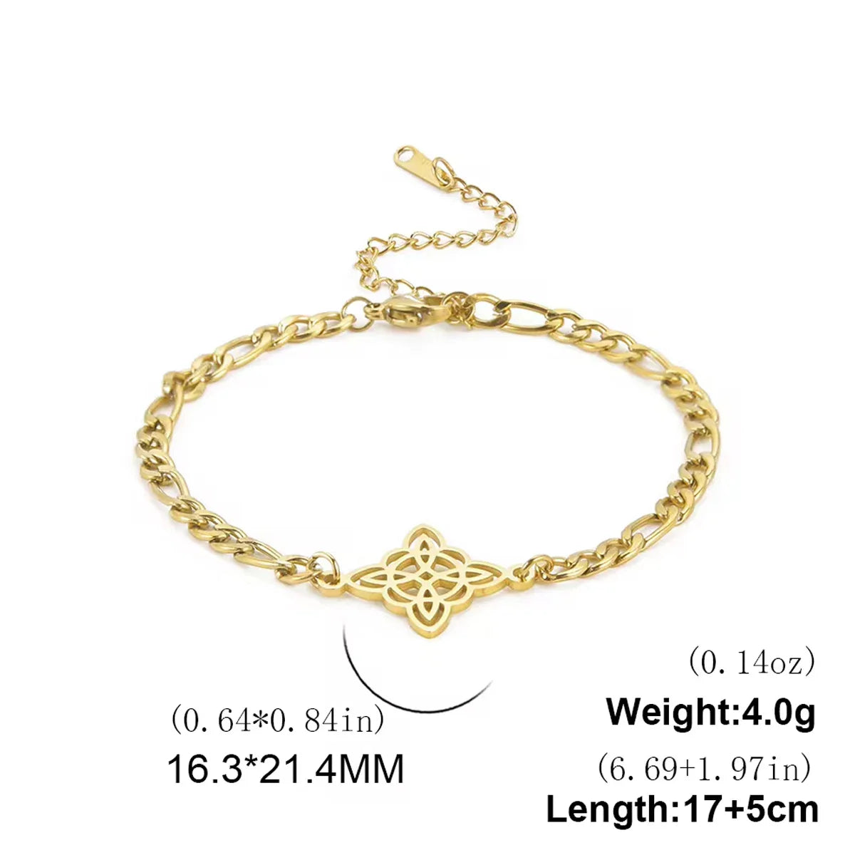 Hollow Chinese Knot Charms Bracelets Witch Knot Chain Bracelet Women Men Vintage Love Jewelry Gifts