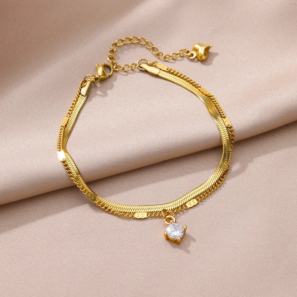 Stainless Steel Imitation Pearl Anklets for Women Gold Color Chain Ankle Bracelet Anklet Summer Beach Jewelry Accessories Gift