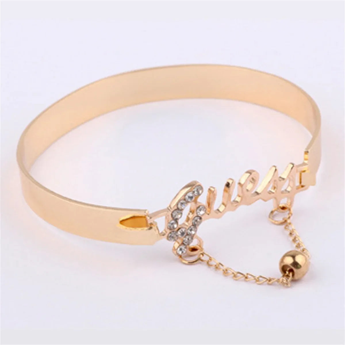 Women's Metal Bracelet Letter Design Chain Tassel Alloy Band Crystal Charm Hot Selling Jewelry Fashion Jewelry