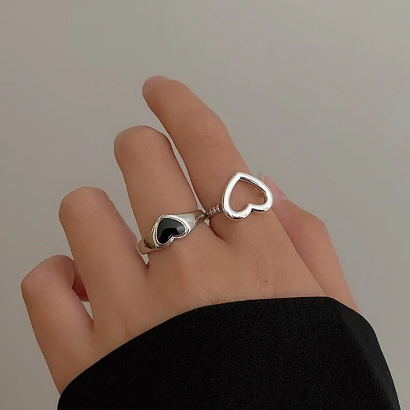 Punk Gothic Skeleton Unisex Ring Set Grunge Butterfly Frog Woman Man Jewelry Hip Hop Party Street Ring 2024 New Jewelry Gift
