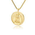 Aesthetic Athena Goddess Coin Necklace For Women Stainless Steel Vintage Charm Choker Necklace Jewelry collier femme