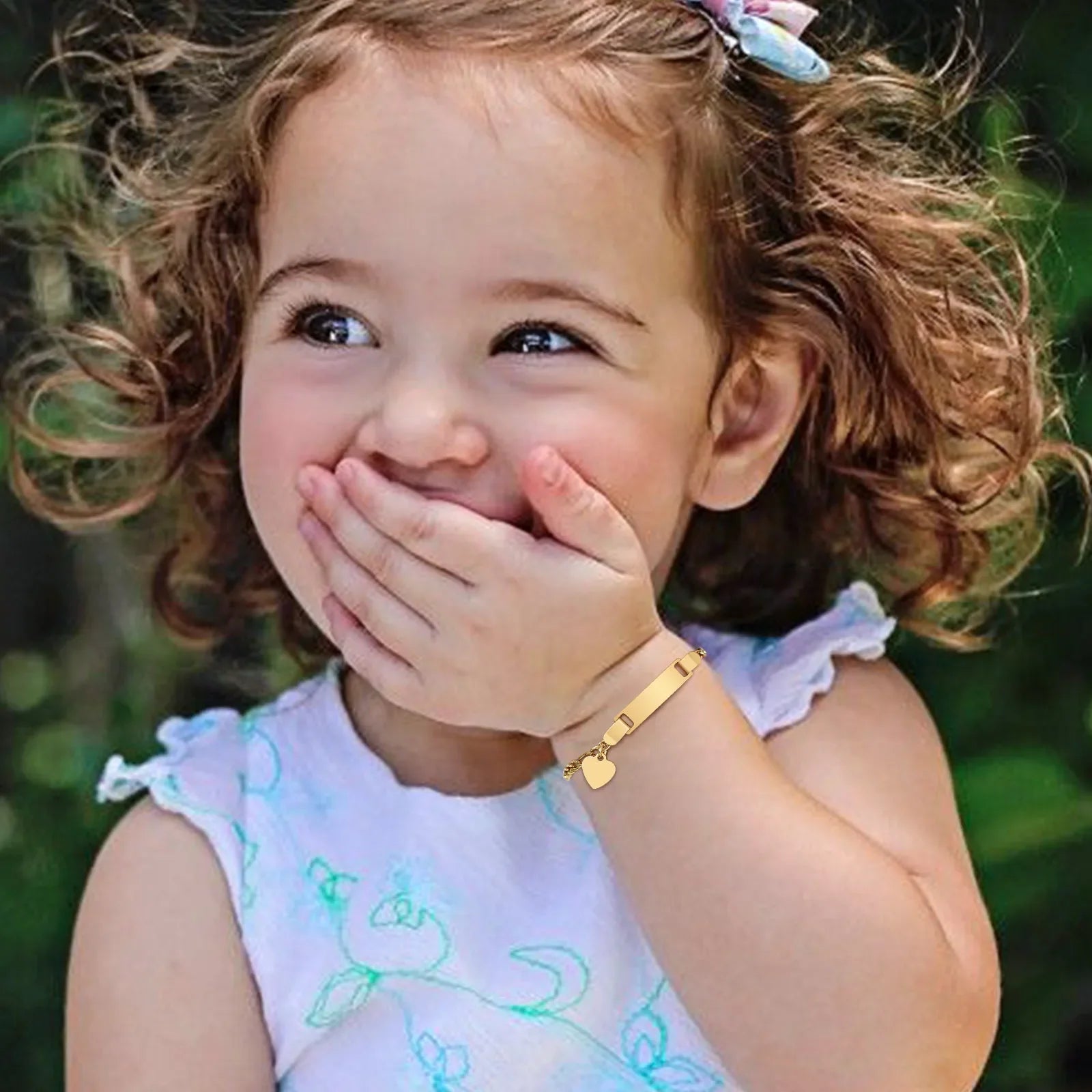 Persoanlized Custom Name Heart Bracelet,Stainless Steel Figaro Chain Link Adjustable,Engraved Gift for Boy Girl